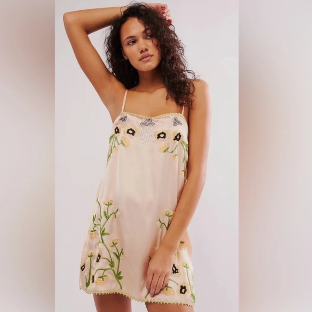 Free People Intimately *Bali Garden* Party Slip. NWOT. Medium - Picture 3 of 16